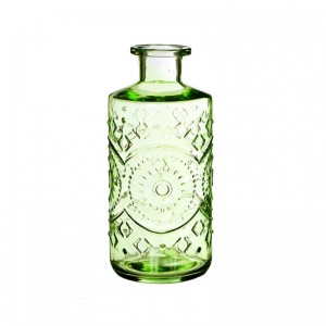 GLASS BOTTLE BERLIN D9 H21cm green