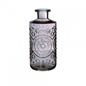 GLASS BOTTLE BERLIN D9 H21cm gray