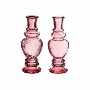 VASO VETRO VENICE D5,7 H15,5cm - pink