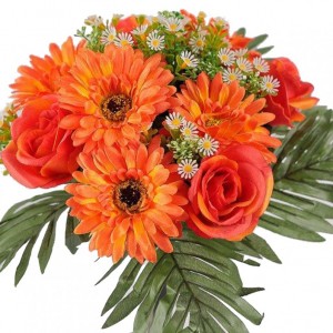 BUSH ROSE AND GERBERE - BU6.00 * orange