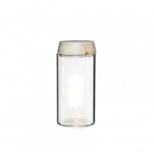 BARATTOLO VETRO D8 H18 cm c/led