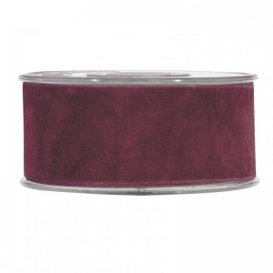 N/DOUBLE VELVET 40MM 7MT - bordeaux