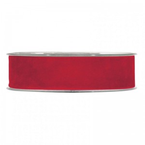 N/DOUBLE VELVET 25MM 7MT - red