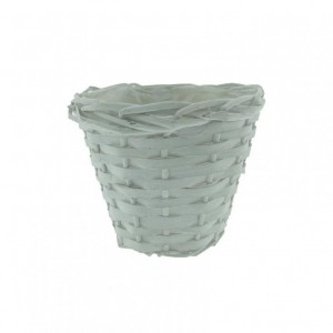 CESTO VIMINI D23,5 H20,5 cm - bianco