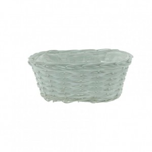 CESTO VIMINI 26,5X16 H11,5 cm - bianco