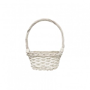 CESTO VIMINI C/M 20X16 H10/26cm - bianco