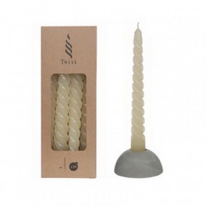 TWIST CANDLES pz4 mm190x22 (190/22) -crem