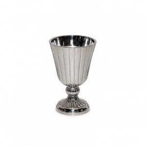 COPPA ALLUMINIO RIGATA ARGENTO H12CM