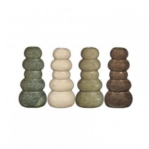 VASO CERAMICA PEBBLE D7 H15 4ass.-verde