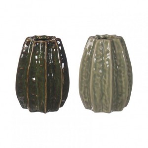 VASO CARAMBOLA ceram.D8,5 H11-2ass.verde