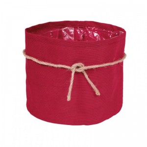 SACCO STRIP VELVET D16 H12cm 6pz - red