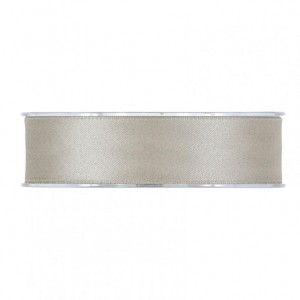 N/DOUBLE SATIN 25MM 15MT - silver