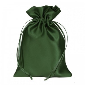 BAG SATIN 9X12 cm PZ10-dark green