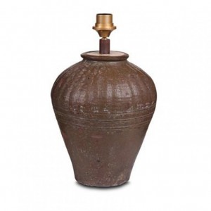 BASE LAMPADA Ricepot CERAM.36XH46-brown