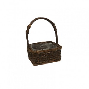 CESTO con manico 11XH14cm - marrone