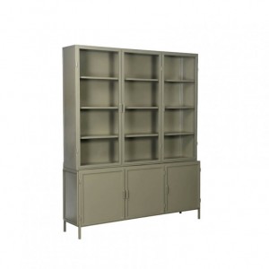 MOBILE 6 ANTE METAL 183X43 H222CM -verde