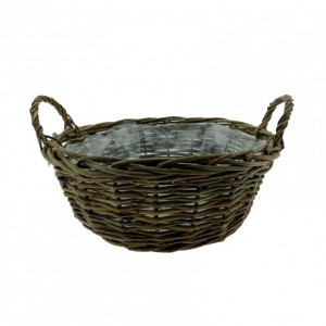 WICKER BASKET w / h D32.5 H18cm - brown