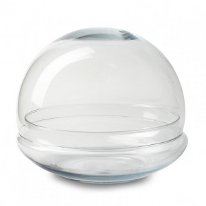 SFERA VETRO C/COPERCHIO D25 H23 cm