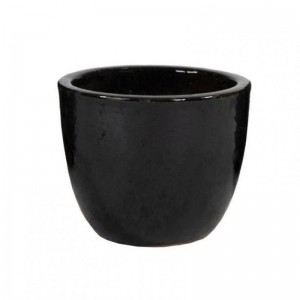 VASO Egg CERAMICA D38 H32 - shiny black
