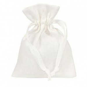 COTTON BAG 9X12 CM 10 pcs - white