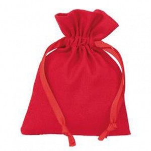 COTTON BAG 9X12 CM 10 pcs - red