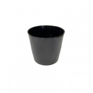 CERAMIC VASE D15 H13 CM -black