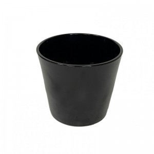 VASO CERAMICA D12 H9,5 CM -nero