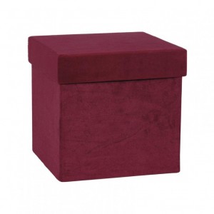 SCATOLA PIEG. VELVET 20X20XH20 cm -red