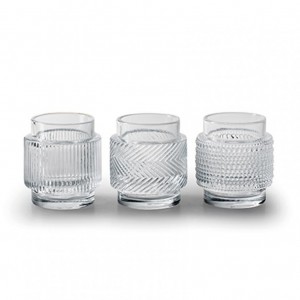 PORTA TEALIGHT VETRO CLAUDE 3 mod. D7 H8
