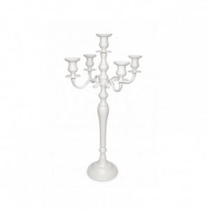 CANDELABRO ALLUM.white matt H80-5fuochi