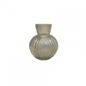 BOTTIGLIETTA VETRO D9 H9,5 CM -beige