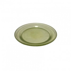 PIATTO IN VETRO D22 CM -green