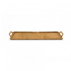 VASSOIO ALLUMINIO 27X53cm - oro raw