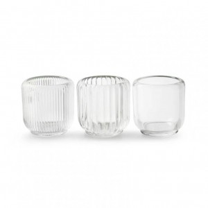 PORTACANDELA VETRO 3 mod. D8,5 H8,5 cm