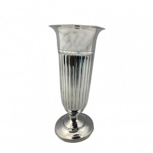 VASE DM9.5H20CM -silver plated