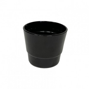 CERAMIC VASE D12 H9,5 CM -black