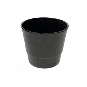 CERAMIC VASE D16 H14 CM -black