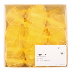 FIOCCO ORGANZA 6/8cm 50pz - giallo