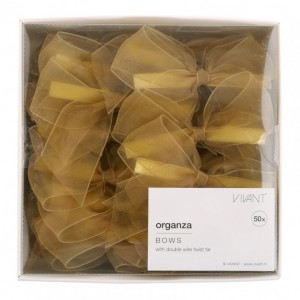 FIOCCO ORGANZA 6/8cm 50pz - oro