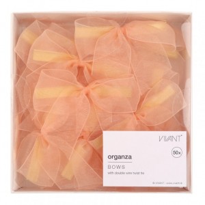 FIOCCO ORGANZA 6/8cm 50pz - salmone