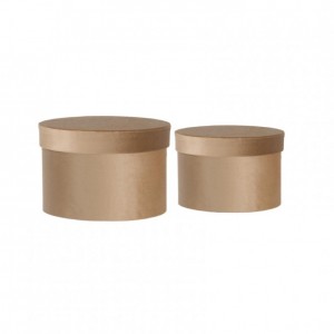 SCATOLA s/2 d27,5h18/d25,5h17 - beige