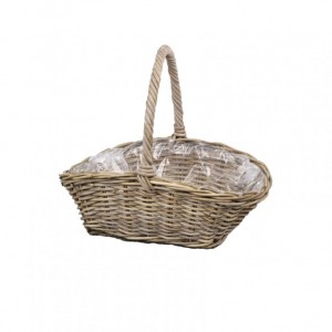 CESTO con manico 57X40 H14/48 - naturale