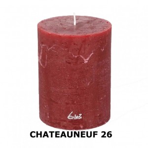 RUSTIC CANDLE 13XD10cm - purple