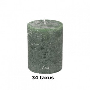 RUSTIC CANDLE 13XD10cm - taxus