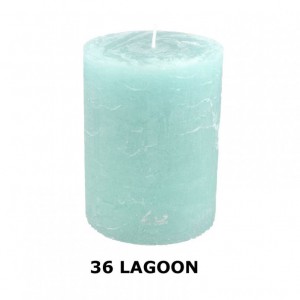 RUSTIC CANDLE 13XD10cm - lagoon