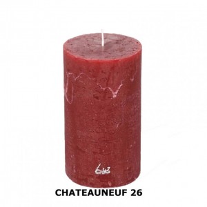 RUSTIC CANDLE 20XD10cm - purple