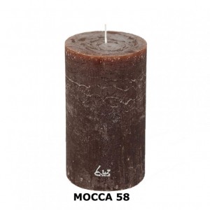 RUSTIC CANDLE 8XD6cm - coffee