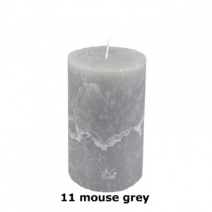 RUSTIC CANDLE 20XD10cm - mouse gray