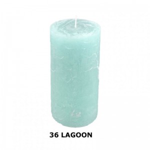 RUSTIC CANDLE 20XD10cm - lagoon