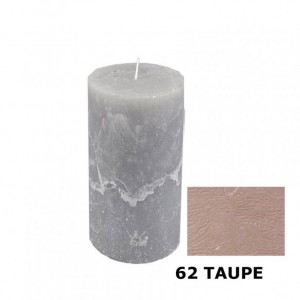 RUSTIC CANDLE 20XD10cm - taupe rose